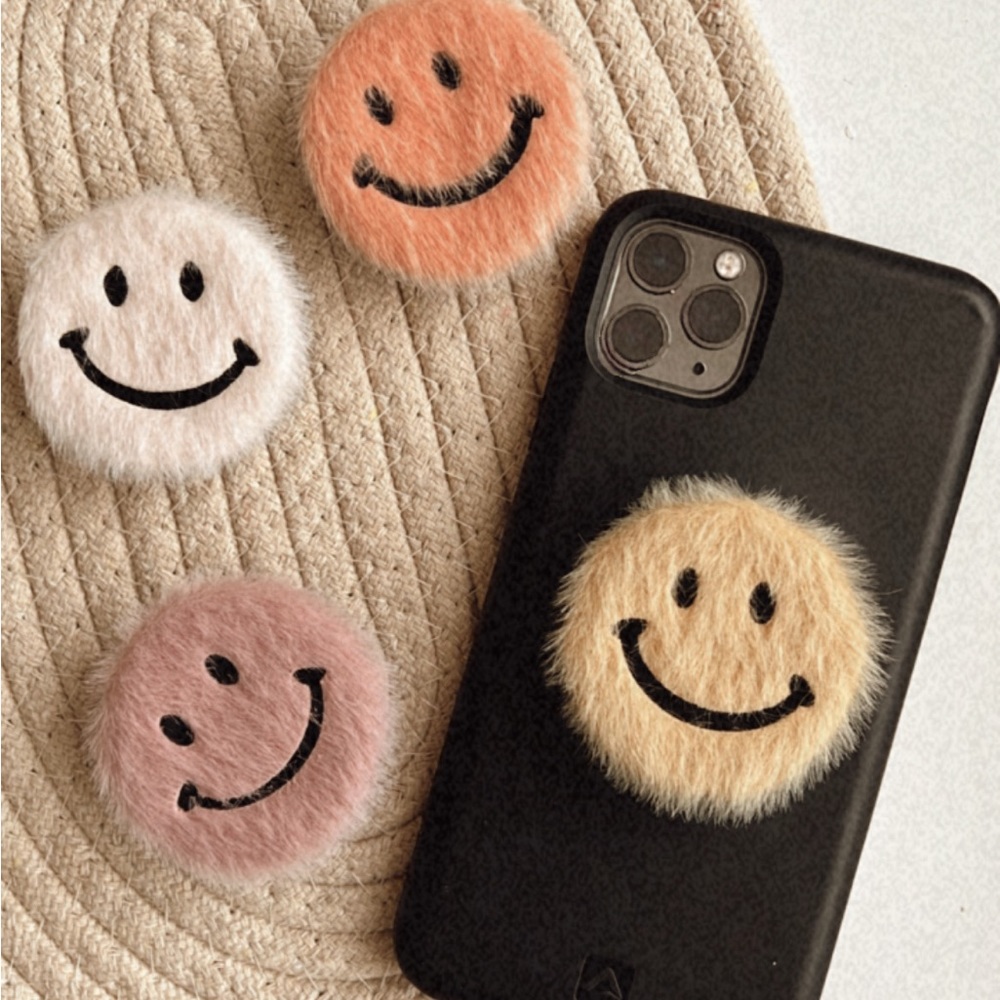Smile Soft Pluffy Foldable Phone Stand/holder
